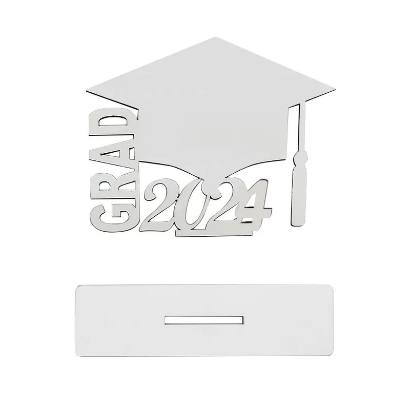 Wholesales Graduation Anniversary Sublimation Blank MDF GRAD 2024 Plaque Photo Frames
