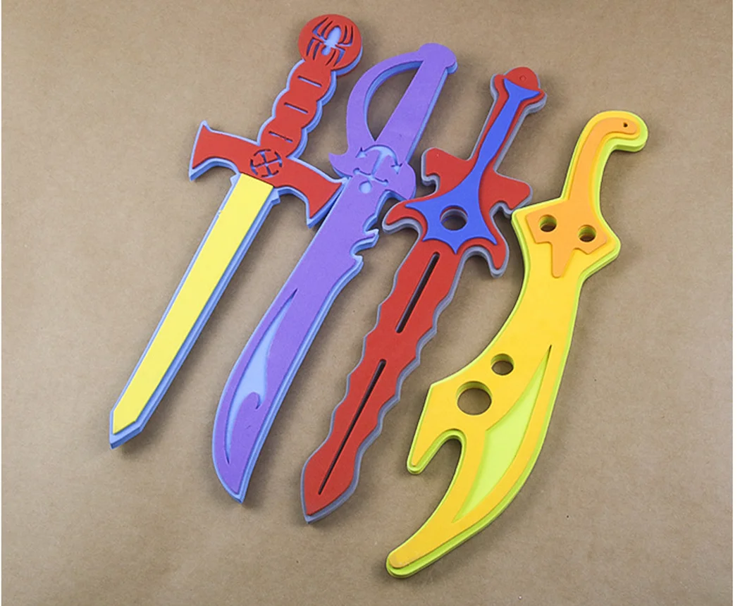 Halloween gift EVA Foam Pirate Swords Shield Set  Safe and Soft Eva Foam Toy Sword Knife Foam Weapon  Children Cosplay