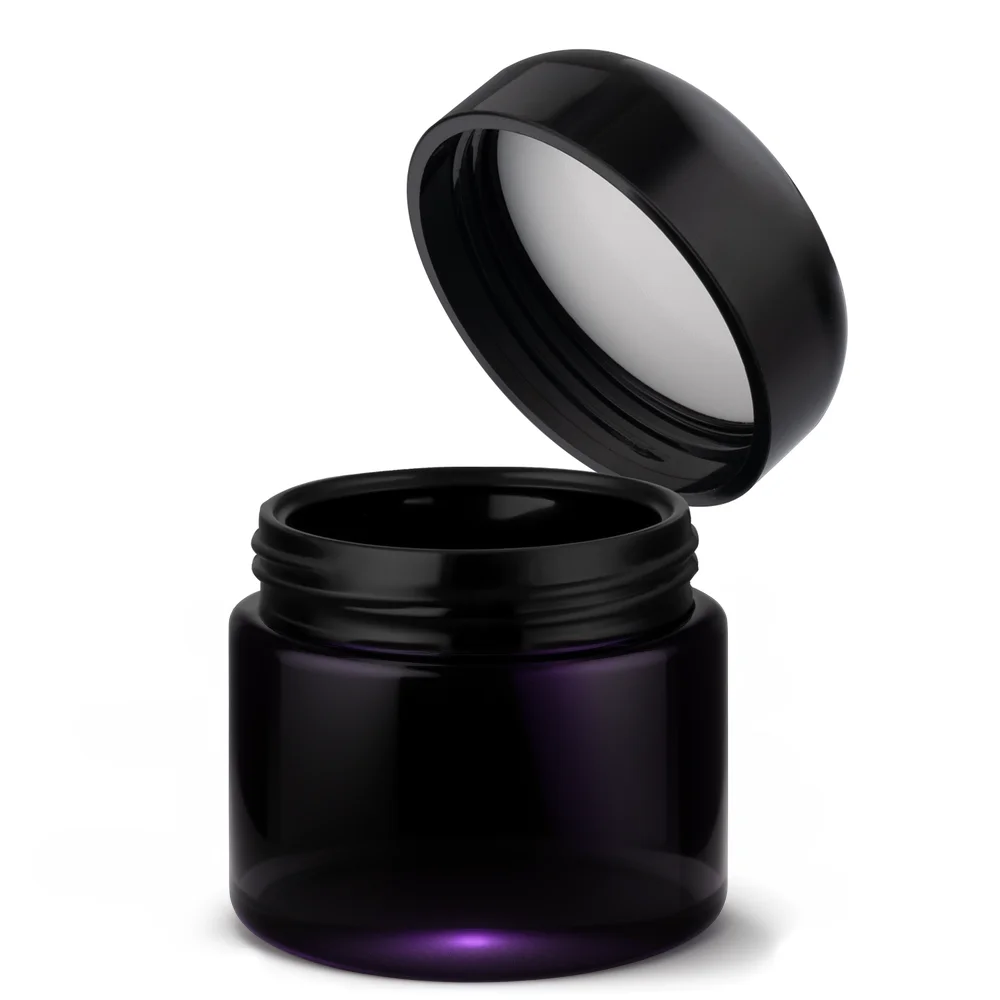 Top Blue 1000 ML large ultra violet smell proof UV glass jar with hygrometer lid