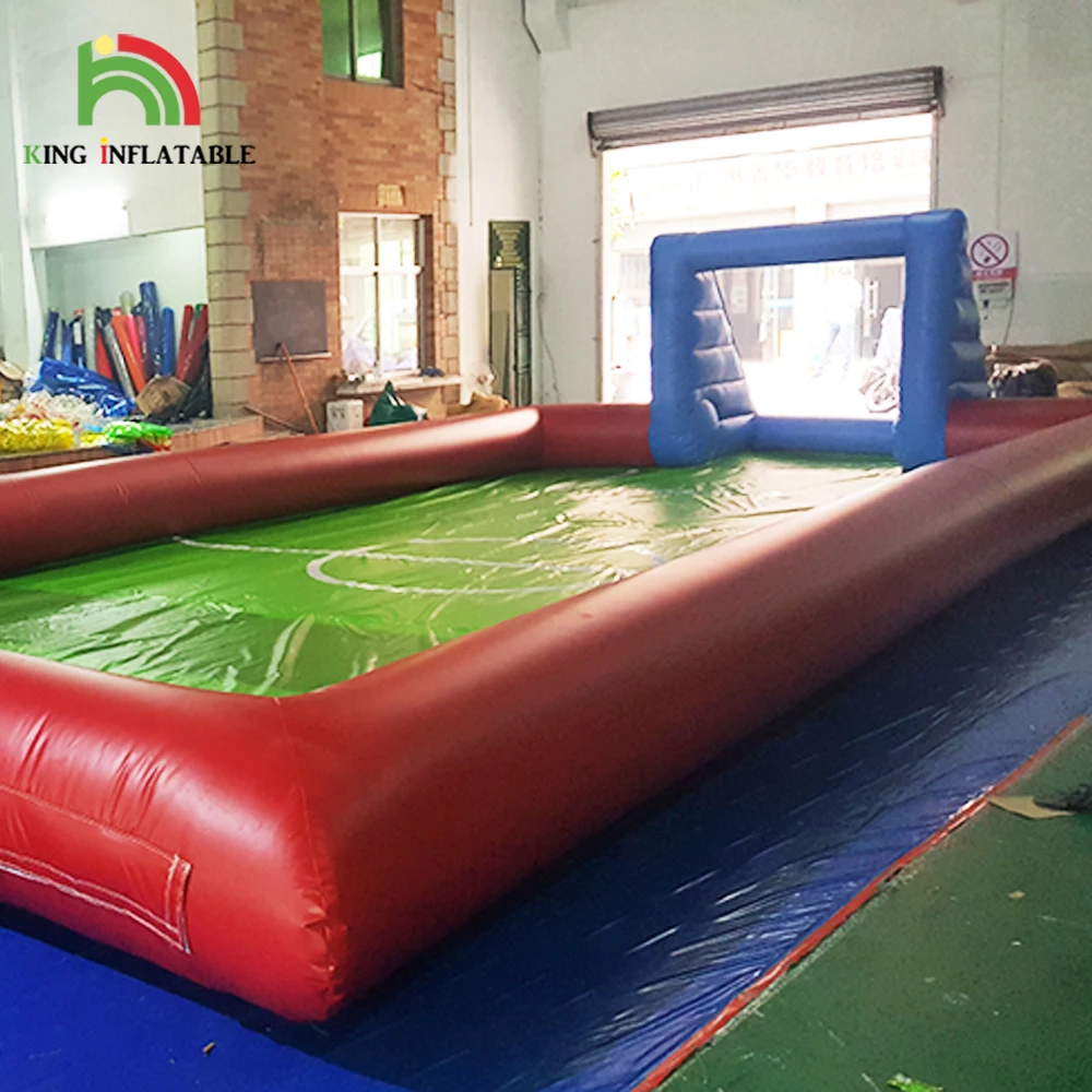 Inflatable Football Pitch Factory Customized Outdoor Sport Game Inflatable Soap Soccer Field Inflatables