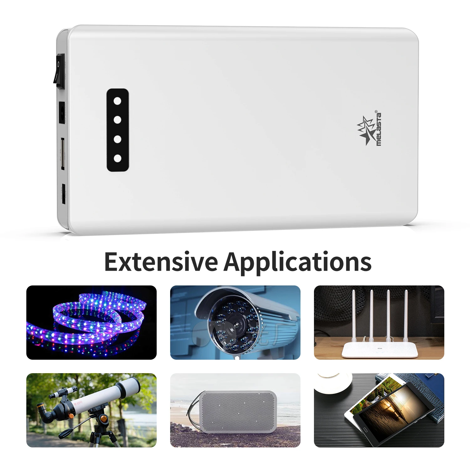 Melasta портативный литий-ионный аккумулятор Power Bank 12V 9V 5.2Ah Тонкий высокой емкости 3-в-1 Powerbank