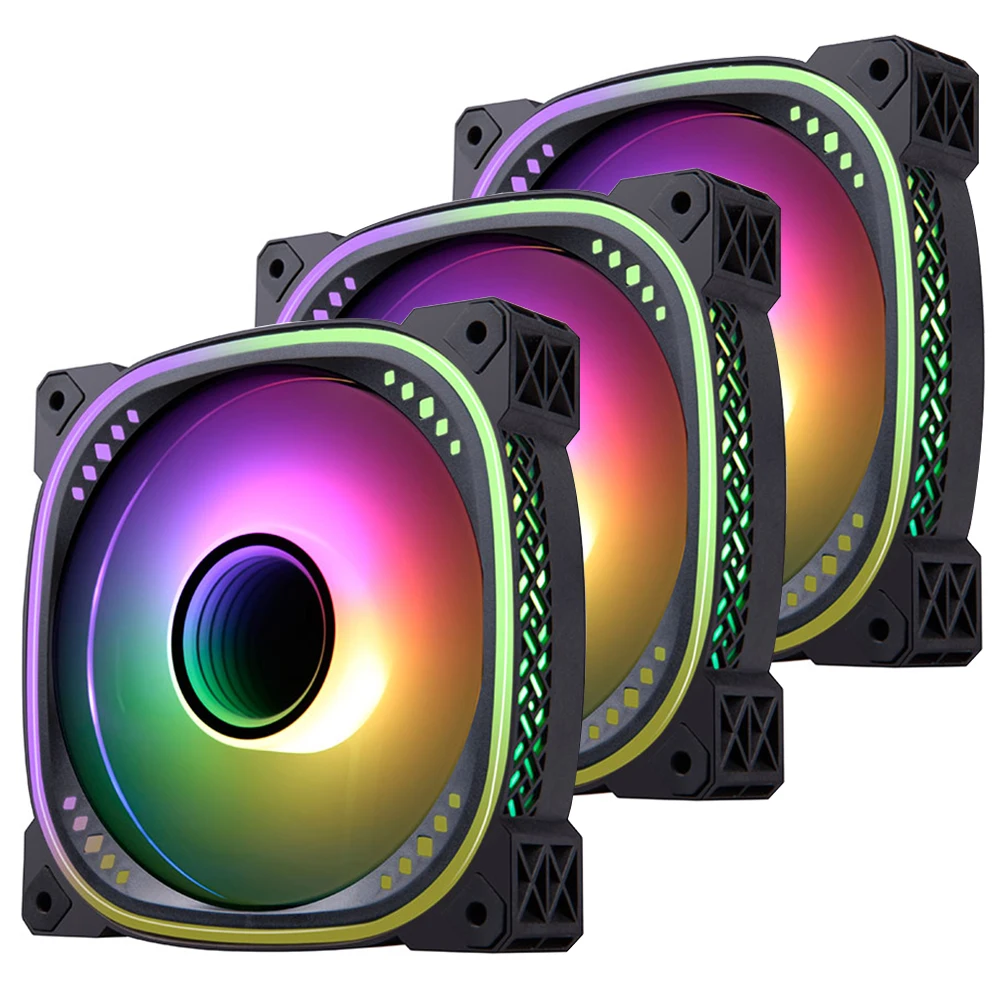 4pin Cooling 12CM RGB Fans 12V PWM CPU Cooling Fan MB Control RGB Light Gaming Case Computer fans 120mm PC heatsink CPU Cooler