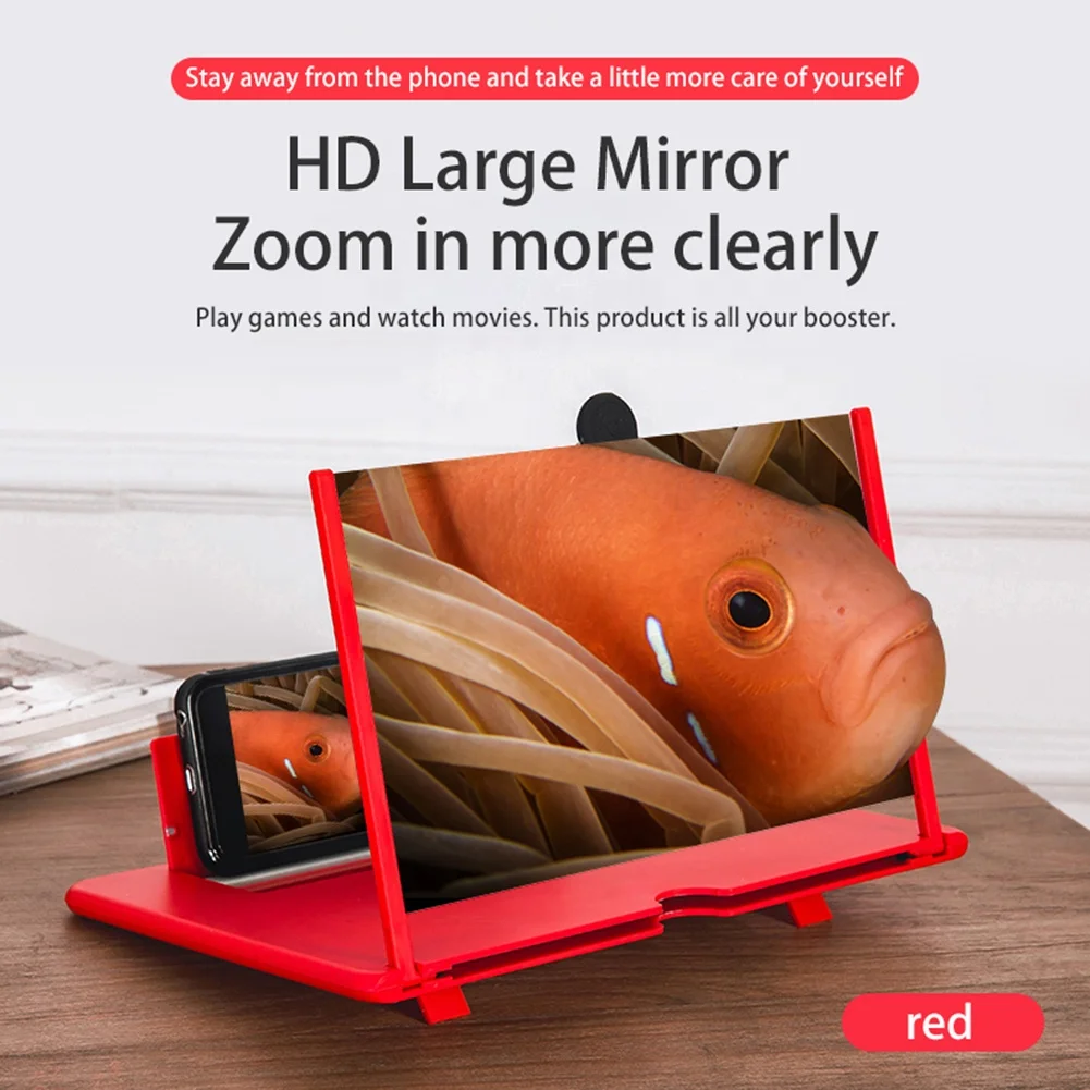  12-дюймовый экран лупа для смартфона складной мобильный телефон 3D Лупа проектор фильмов видео и