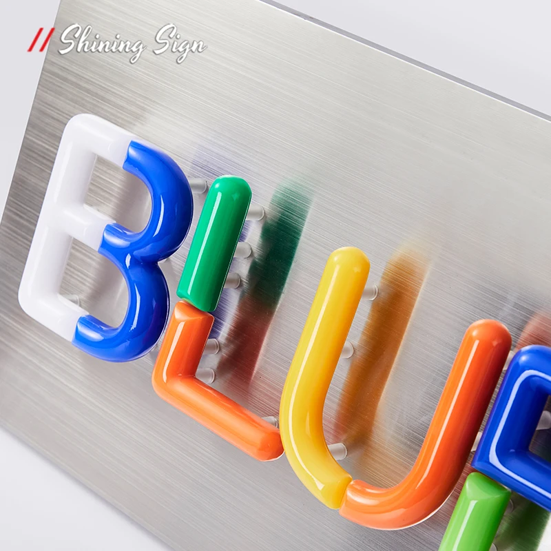 Shining Sign Custom 3D Neon Lights 360 Acrylic Neon Signs Colorful Storefront Advertising Design Illuminated Logo