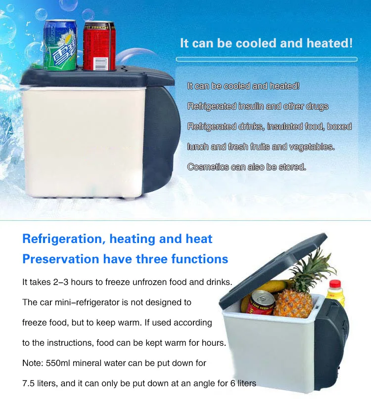 6L Skin Care Mini Fridge  Car With Refrigerator 12 Volt Refrigerator 6 -liter Powered Cooler for Car