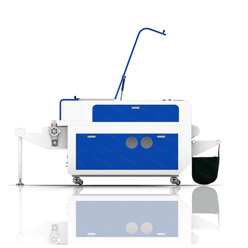 LaserMen CO2 Fabric laser cutting machine for 1600 width roll fabric cutting with fast speed