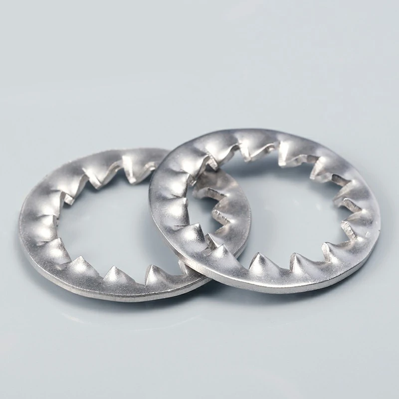 Direct Manufacture SS304 Toothed Lock Washer Plain Internal Tooth Wedge Industrial Use Compliant Din Asme Gb Aluminium Zinc