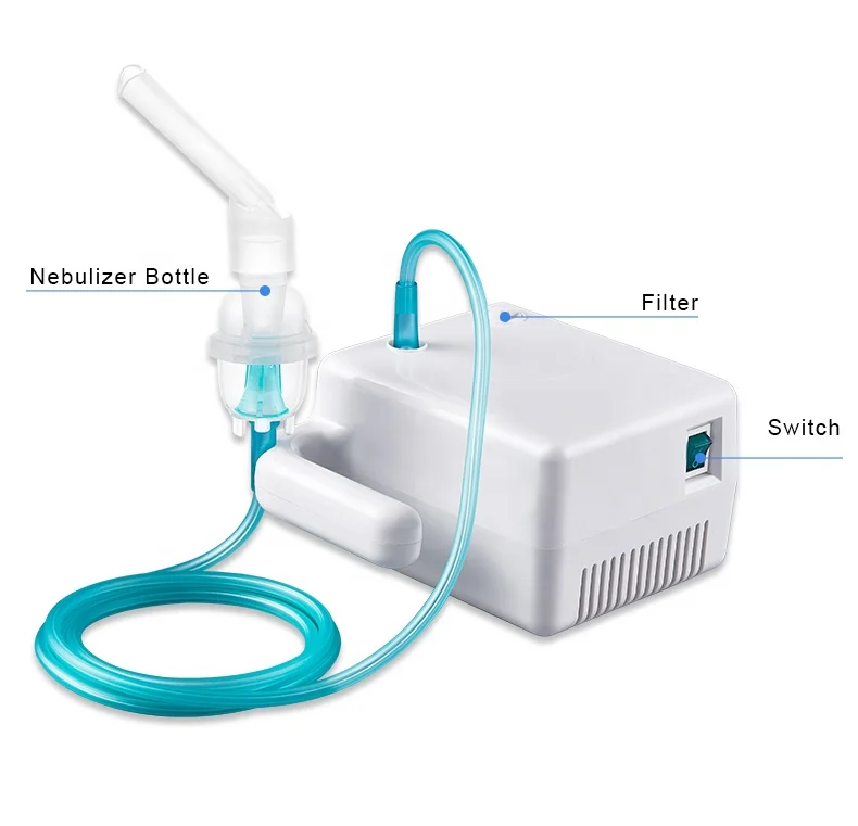 Portable Medical Machine Air Compressed Piston Nebulizer Cool Mist Nebulize Inhaler Atomizer for Albuterol Kids Adults