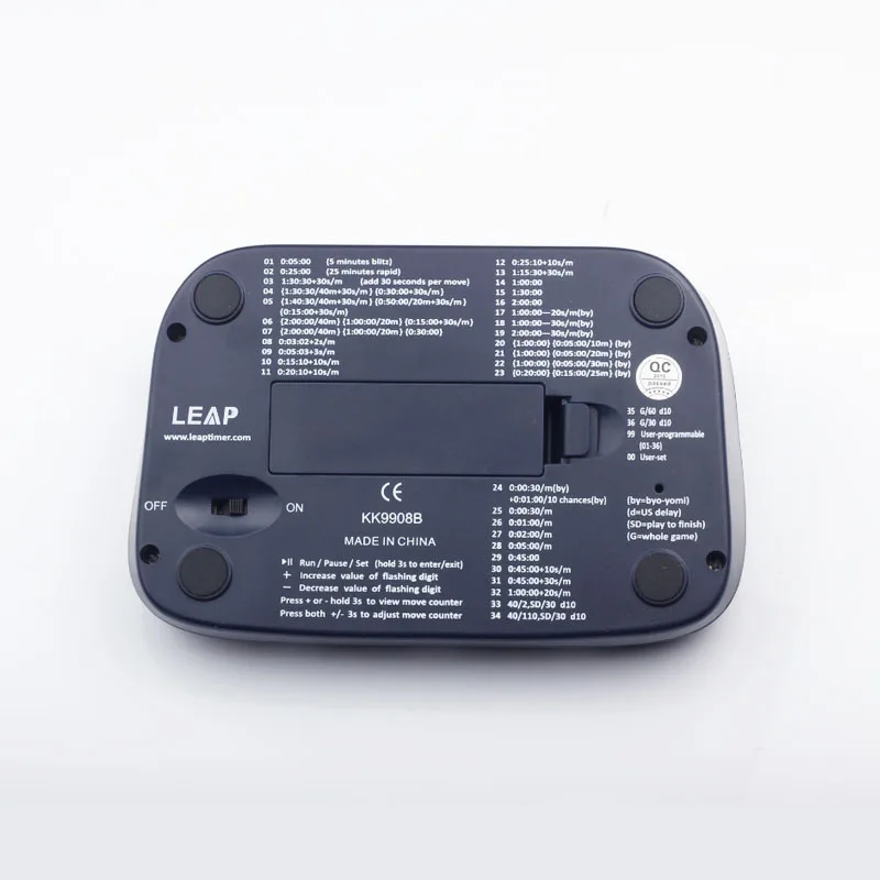 Chess Clock Digital Chess Timer, Available for Portable Timer for Board Games and Chess with Bonus and Delayed Countdown