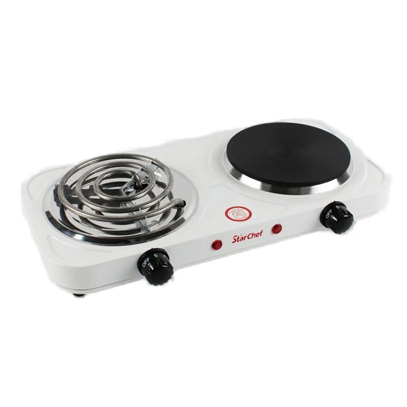 Hot Sale Countertop 5 Temperature Controls 2000W Double Electric Hot Plate Without Gas