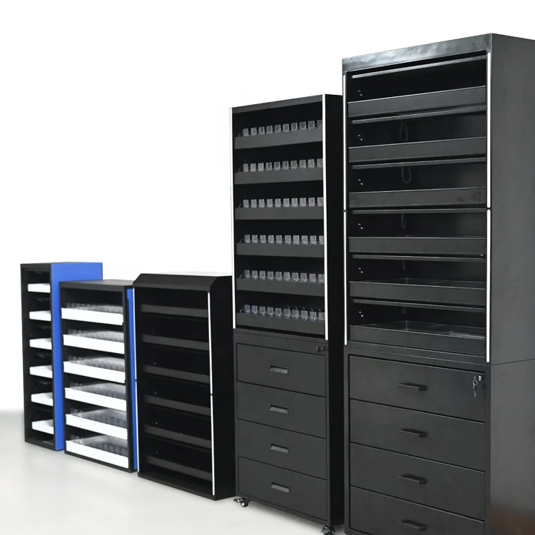 APEX Custom Floor Standing Metal Smoke Display Stand Smoke Shop Display Cabinet with RGB Led