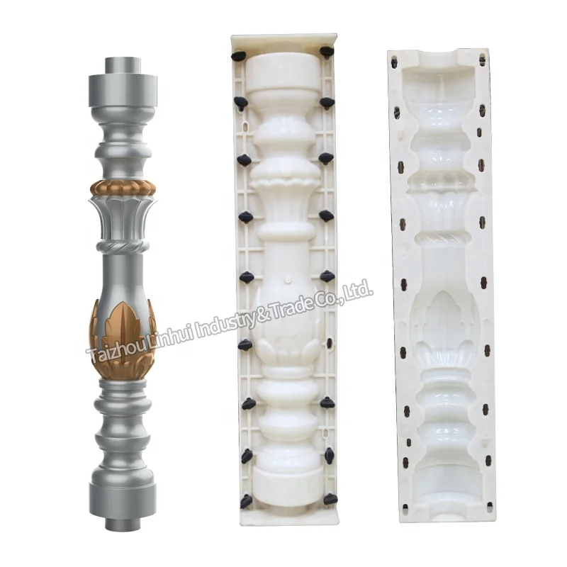 Factory Directly Sells Concrete Balustrade Mould Decorative Baluster Mold Precast Abs Plastic Balcony Railing Fence Post Bollard