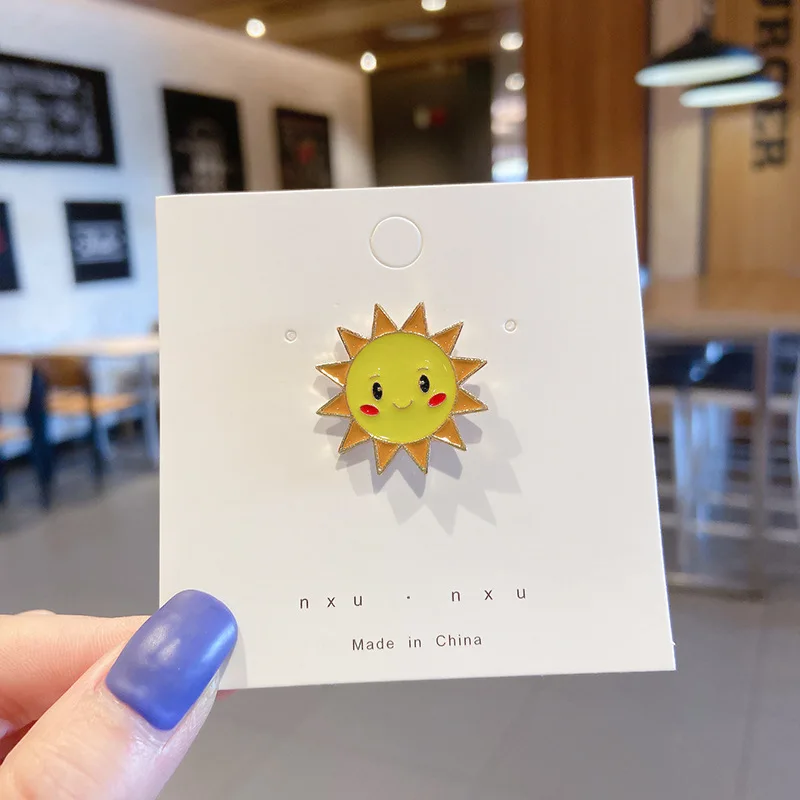 Cute ins random designs badge pins accessories cartoon clothing metal enamel pins for summer