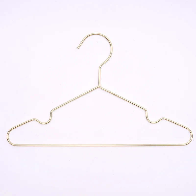 Hot sales Occident Style Metal Clothes Hangers Wholesale Factory Price Golden Color Anti Slip Hanger