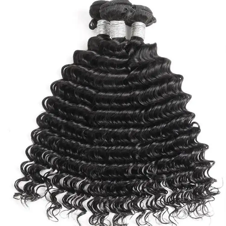 High Quality 100% Raw Human Hair Deep Wave Hair Bundles Hair Deep Wave 100 grams per bundle