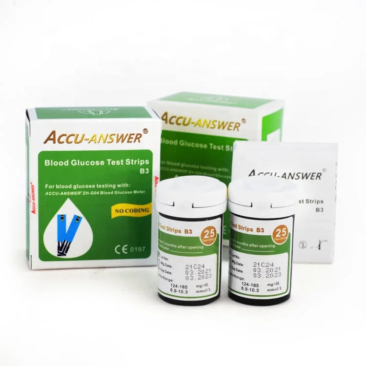 Accuanswer glucometer blood sugar reagents testing strips glucose test sticks for glucometro