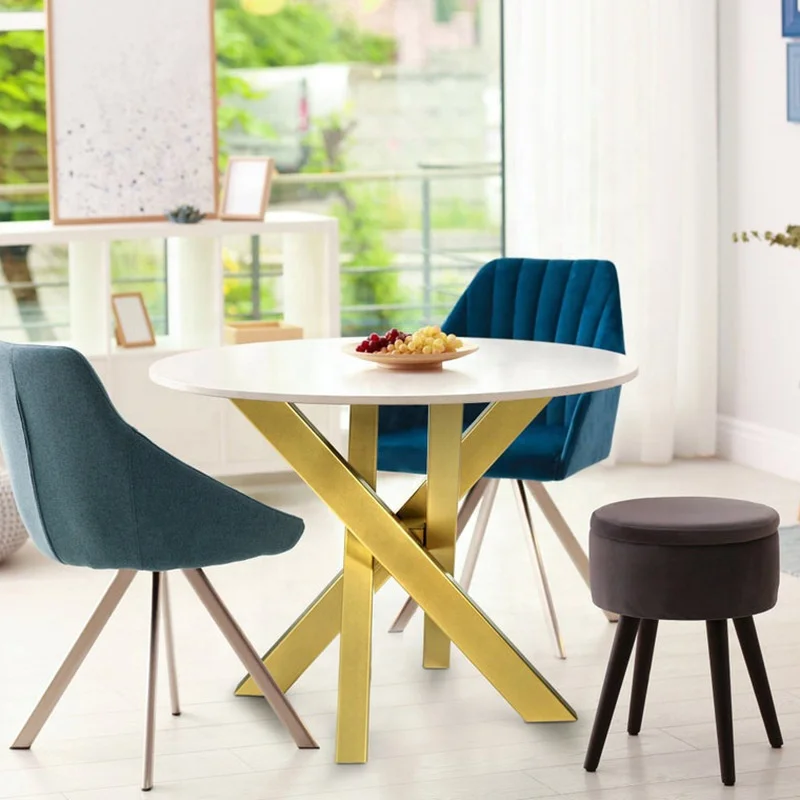 Table Legs Industrial Cast Iron Steel Glod Office Bench Frame Leg White Coffee Dining Table Legs Metal Black Cross Table Base