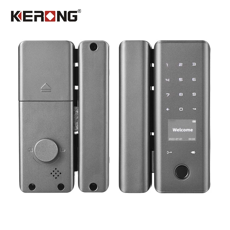 Intelligent Electronic Security Digital Door Lock Fingerprint Smart Locks For Glass Door