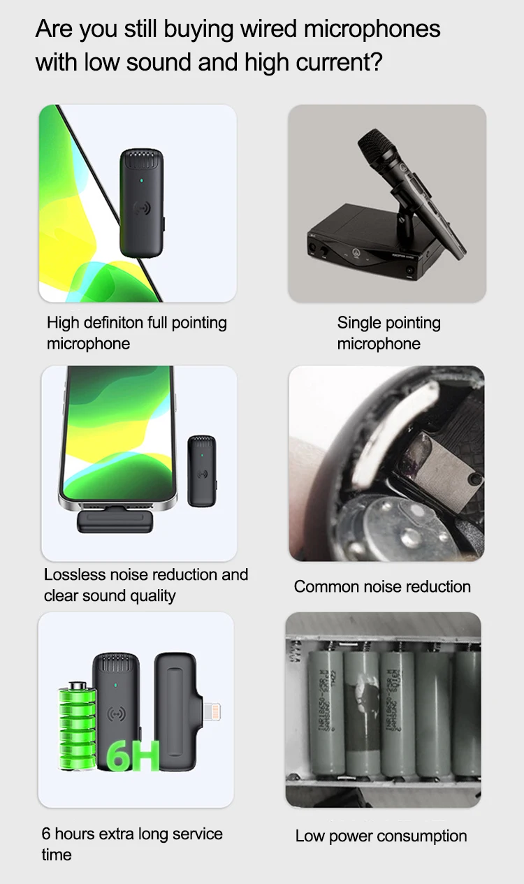 Wholesale Noise Reduction Professional Grade Conference Sponge Clip Holder Teacher Microphone with Charging Case