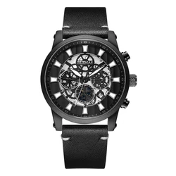 Montre Homme Luxury Military Leather Mechanical Watches Auto Date Waterproof Automatic Watch For Men
