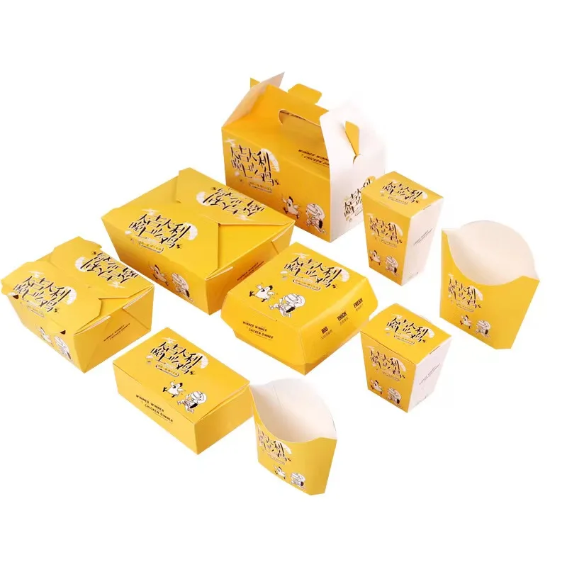 Custom Disposable Food Grade Cardboard Hamburger Packaging Paper Burger Box