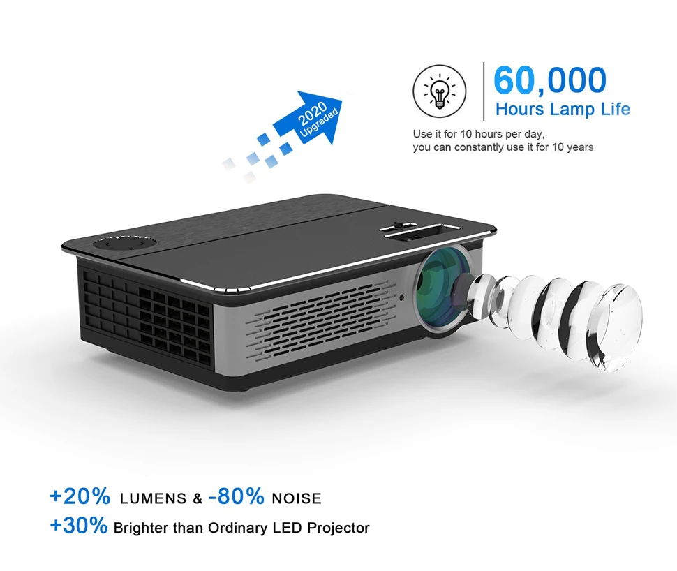 High Quality mini led movie projector tv beamer led video laser projector wifi 4k android projector