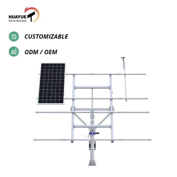 Huayue solar tracker-5KW HYS-8PV-144-LSD dual axis sun solar tracker solar tracking system solar panel sun tracker