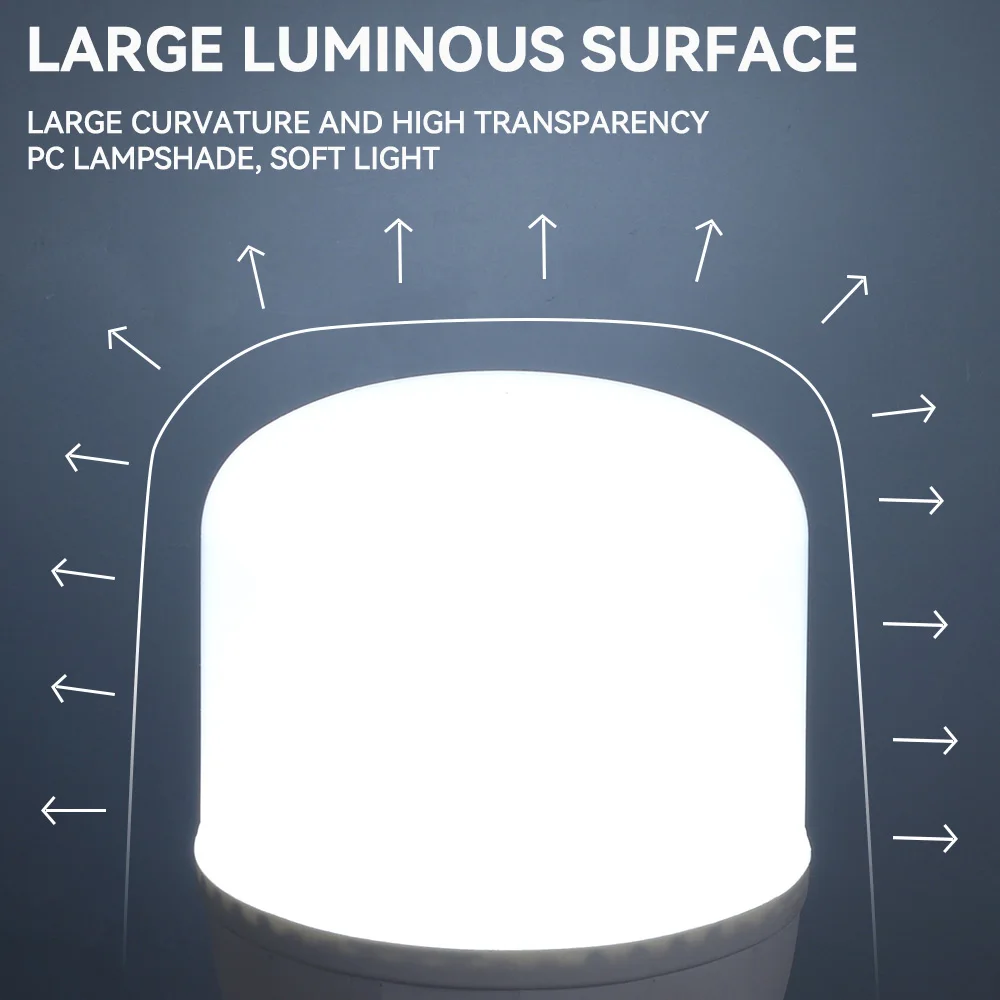 Dusty-proof Bombillo Led Bulb E27 Light for Home Court Easy Install Mosquito Waterproof AC220V 5W 10W 20W 40W 60W PC White AC 80