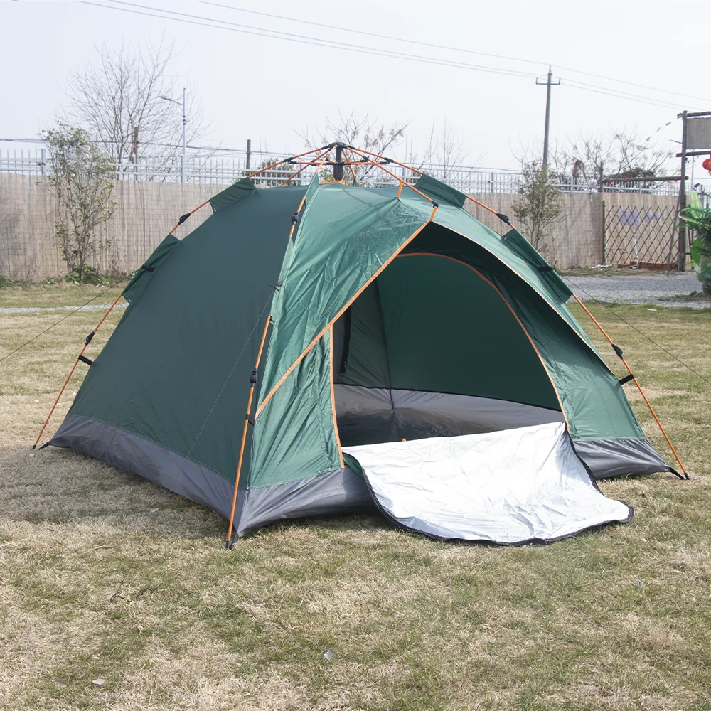 Deluxe 3-4 Person Instant Open Tent - Waterproof Oxford Fabric for Outdoor Adventures