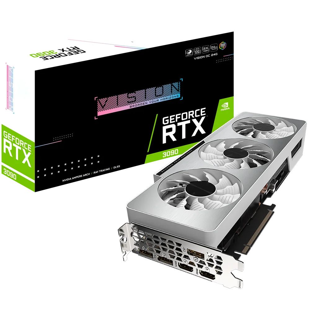 S37 E9 B75 8Card 12Card  Graphics Card 8GB 10GB 12GB Gaming GPUs New GeForce RTX 3090 VISION OC 24G