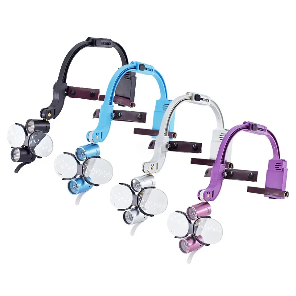 2.5X 3.5X Surgical Loupes Microscope 5W Binocular Loupe LED Headlight Dental Medical Manufacturer