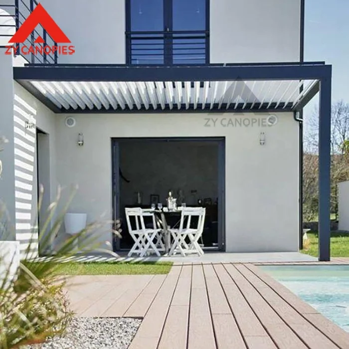 3x6m Aluminum Pergola  Freestanding Gazebo Motorized Louvre Roof Pergola