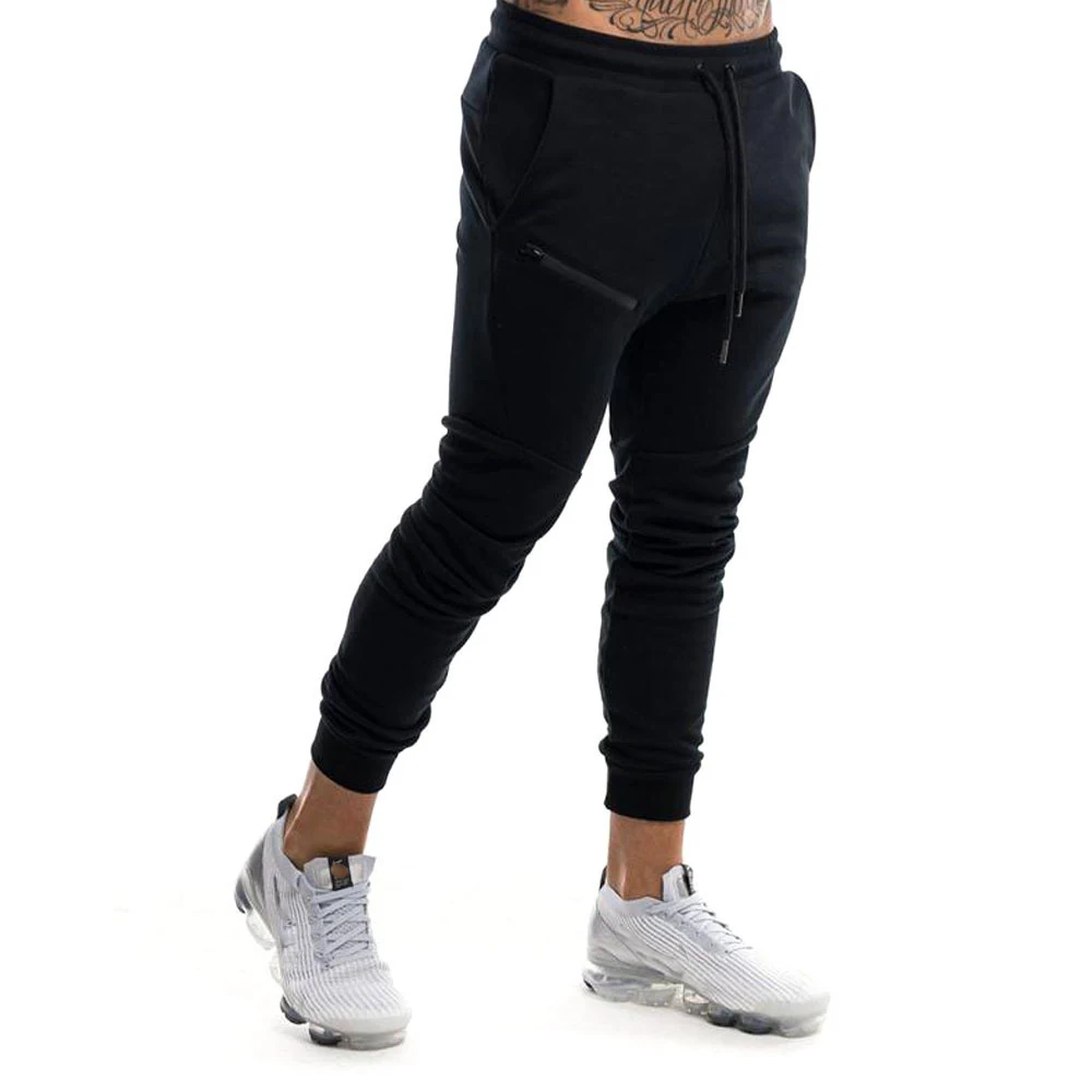 Customized Logo Male Track Sweat Pants drawstring Gym Sweat Pants Pocket Sport Jogger Cargo Pants Men