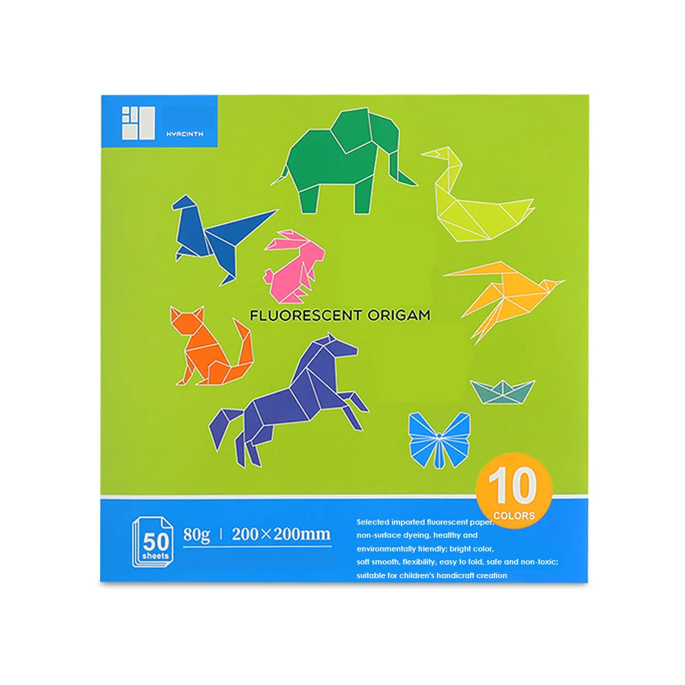 
Fluorescent Color Paper Origami For Scrap booking Hobby Crafts Project Work IK paper 