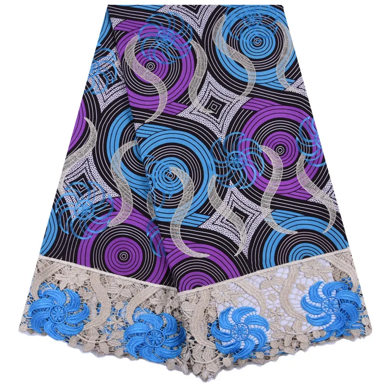 1295 Ankara African Wax Print Fabric Embroidery Wax Lace Free Shipping