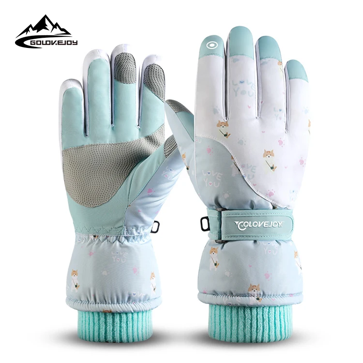 Лидер продаж, высококачественные зимние Бархатные теплые ветрозащитные водонепроницаемые лыжные походные велосипедные перчатки GOLOVEJOY SK14 для занятий спортом на открытом воздухе