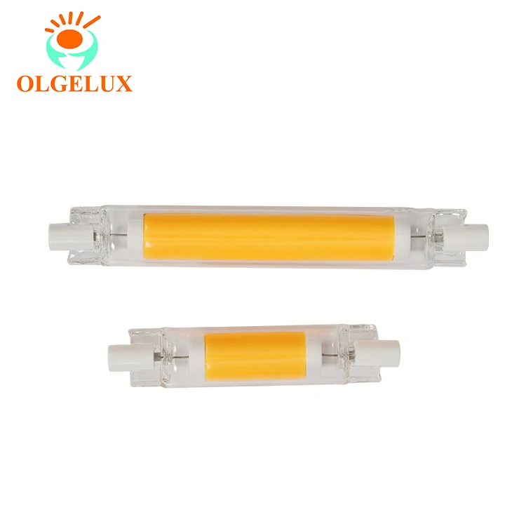 R7S G9 COB Series  Ra80 LED Bulb No Flicker 2W 4W 8W Ceramic+PC Cover R7S G9 Light 78mm 118mm R7S Led 2nd Generation Product