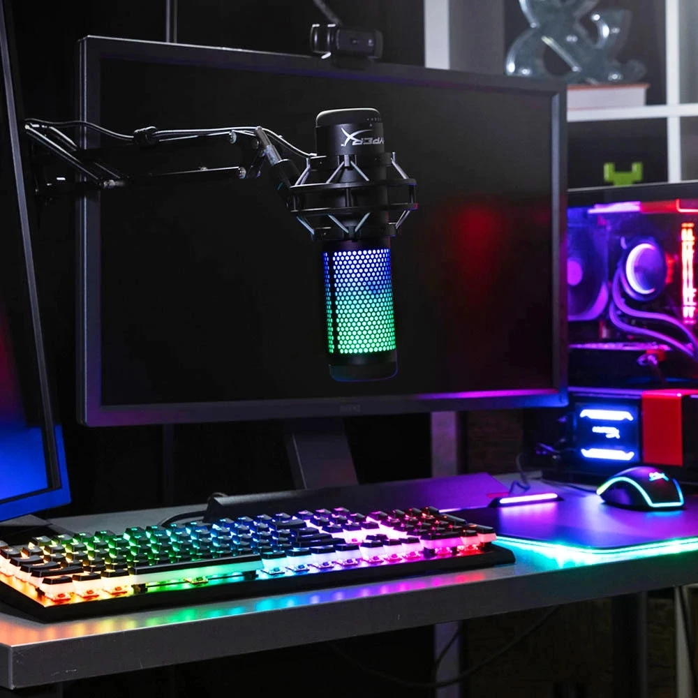 Hyper X QuadCast S RGB Lighting USB Condenser Gaming & Streaming HyperX QuadCast S Microphone