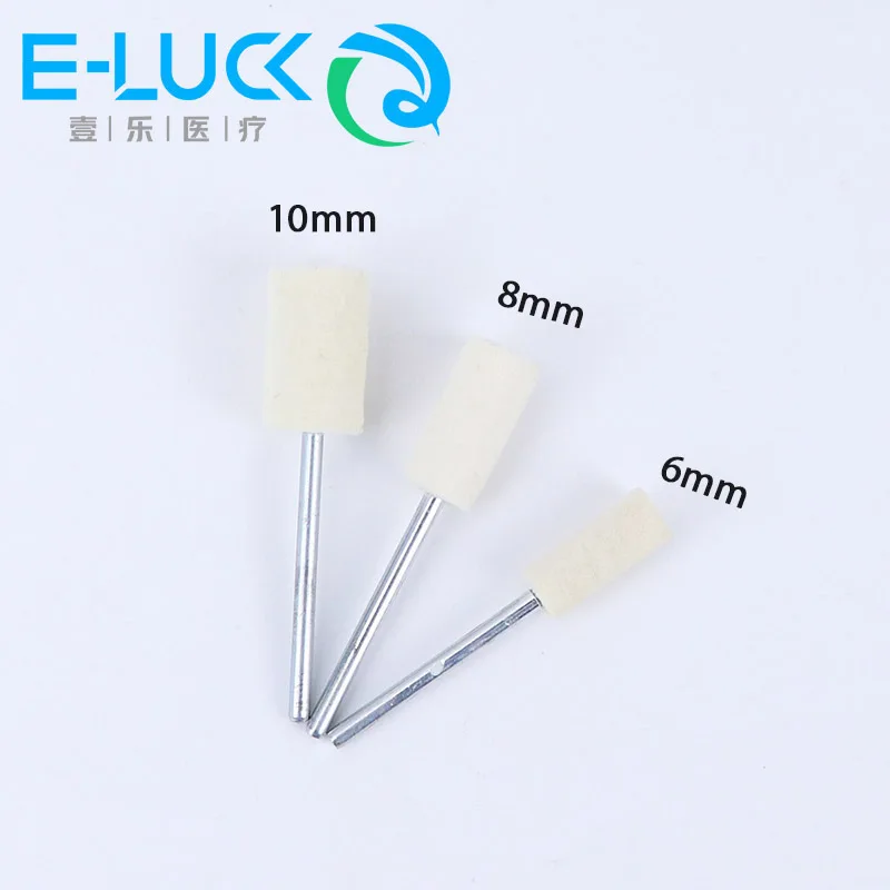 High Quality 10PCS Wool Cotton Polisher Grinding  Dental Lab Polishing Brush