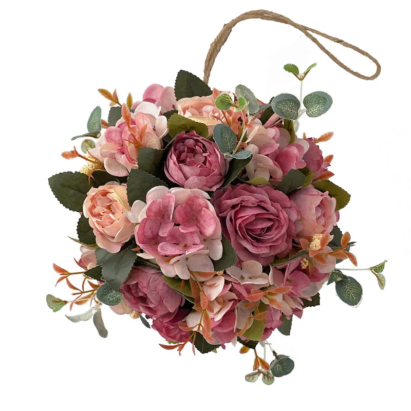 Cross-Border New Simulation Hydrangea Peony Flower Ball Indoor Outdoor Wedding Decorations Shopping Mall Photography Fake Silk