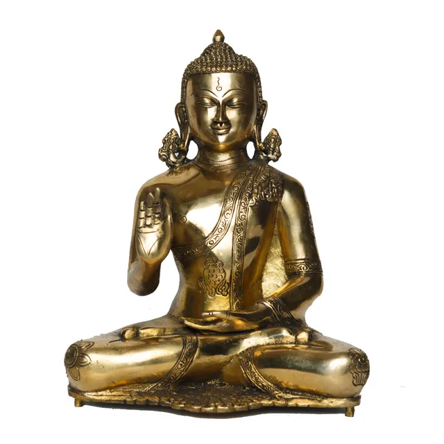 Buddha Brass Statue for Decoration of Room/ Office/ Garden Environment and religious Brass Statue Made in Nepal