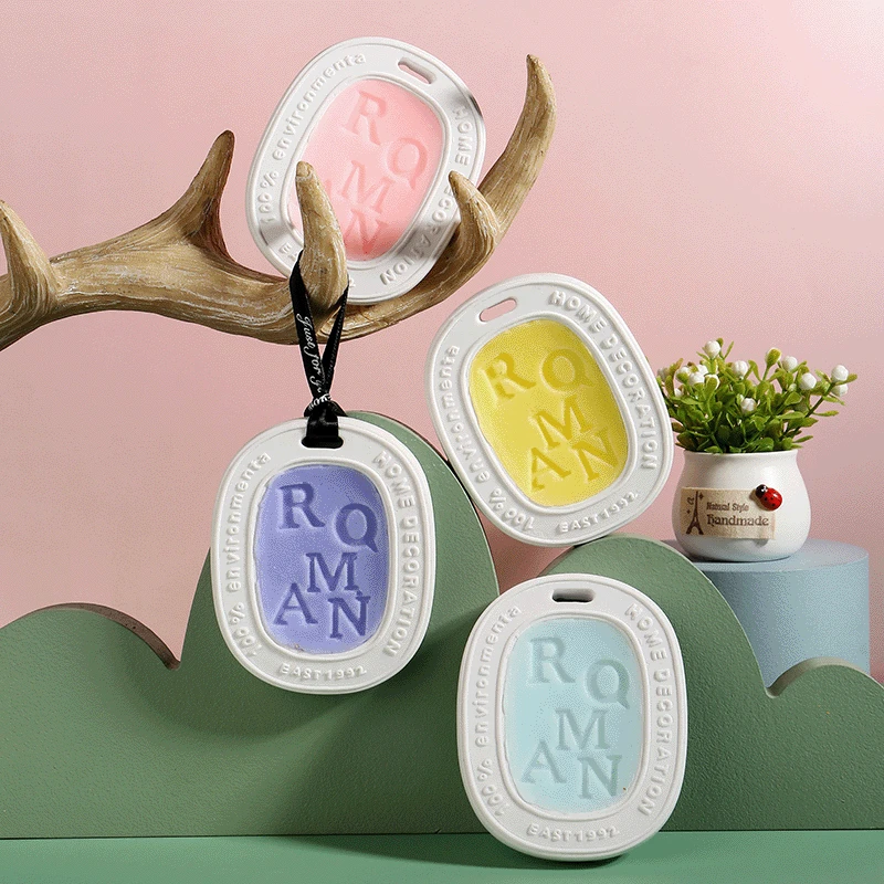 Handmade Decorative Hanging Aromatherapy Paraffin Ceramic Aroma Stone Diffuser for Wardrobe Car