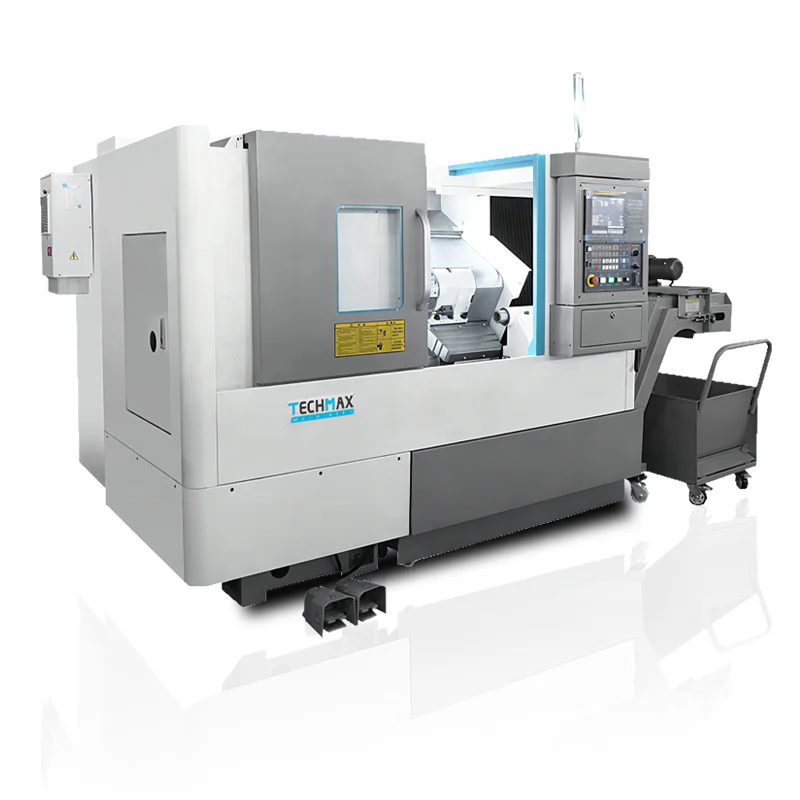 KT25 slant bed cnc lathe factory price full automatic  universal turning center with 5 axis living tooling