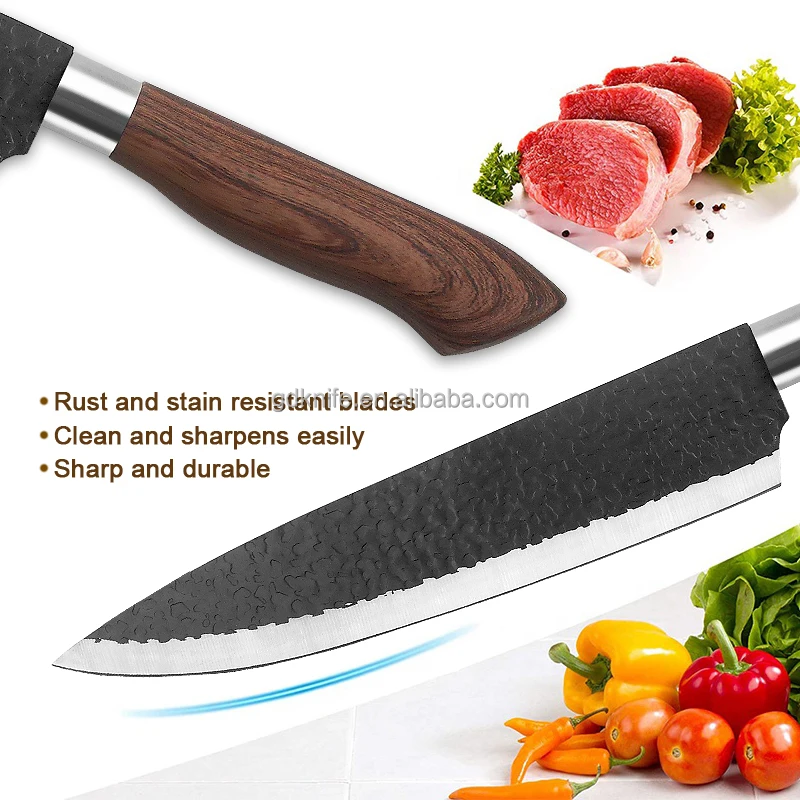 Yangjiang Professional Custom 8 inch Kitchen Meat Cutting Knives Stainless Steel Chef Knife
