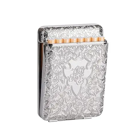 Regular King Size Cigarette case 16 pcs King Size Cigarette Box Retro Metal Portable Good for Men Women