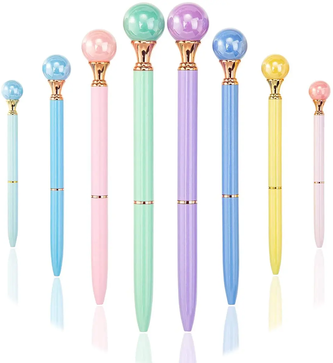 Hot Sell Spinning Pearl Metal Ballpoint Pen Business Gift Pink Pearl Pen Printing Logo Advertising Pen