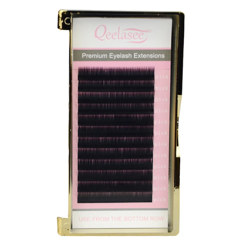 qeelasee hot selling product 0.05 camellia eyelash extensions korean pbt fiber handmade