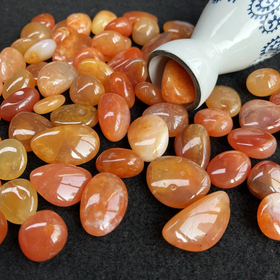 Wholesale Natural Red Carnelian Tumbled Stones for Healing Stones Home Decoration