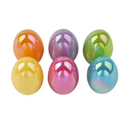 Popular Easter 6ct Plastic iridescent Eggs party light and decoration Colorful light up eggs
