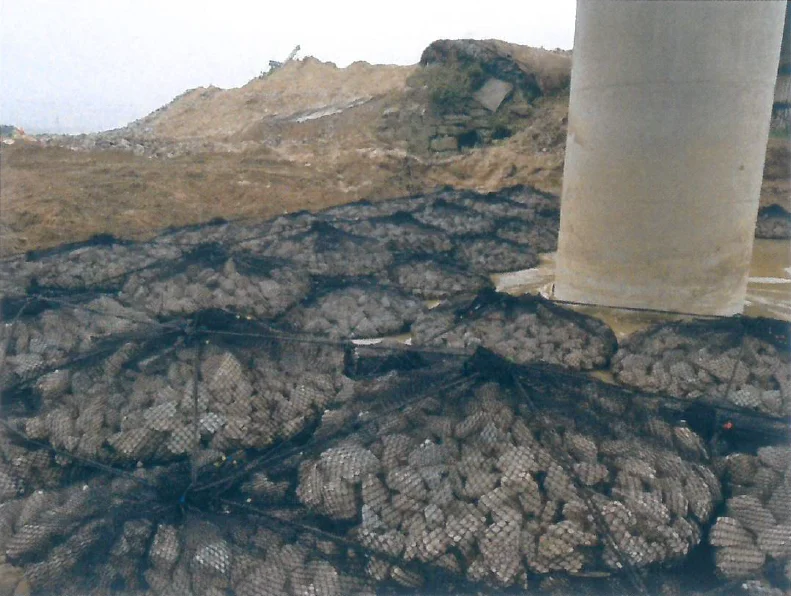 Black or White Polyester Rock Bags Cargo Net Lifting Hoisting Net Bag  2 T or 4T